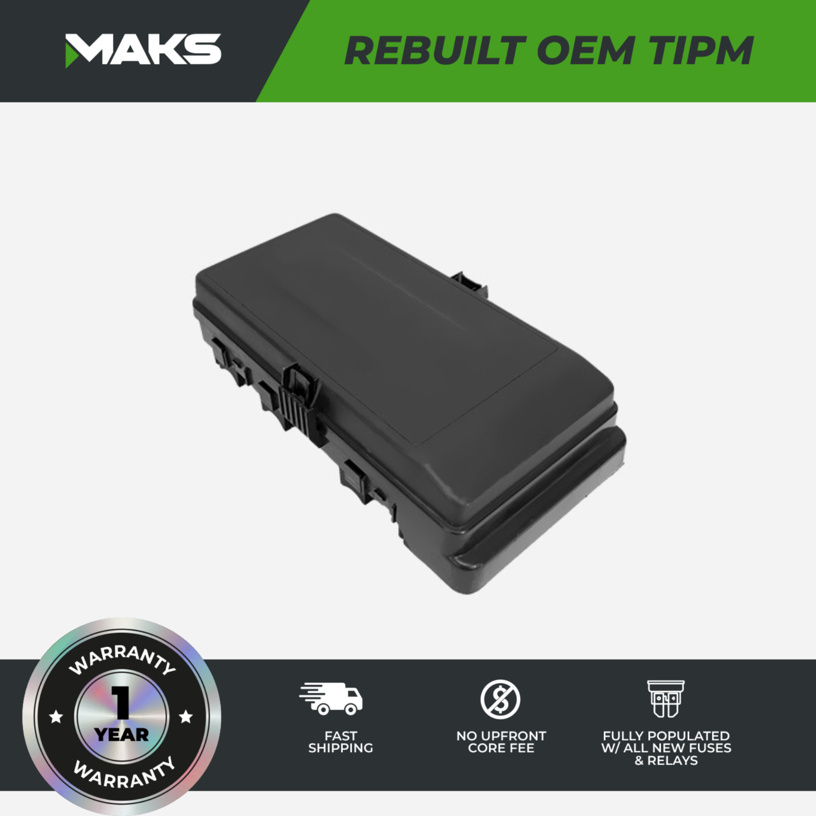 2019 - 2020 Jeep Wrangler Rebuilt OEM TIPM Fuse and Relay box 68370552 1 YR WTY