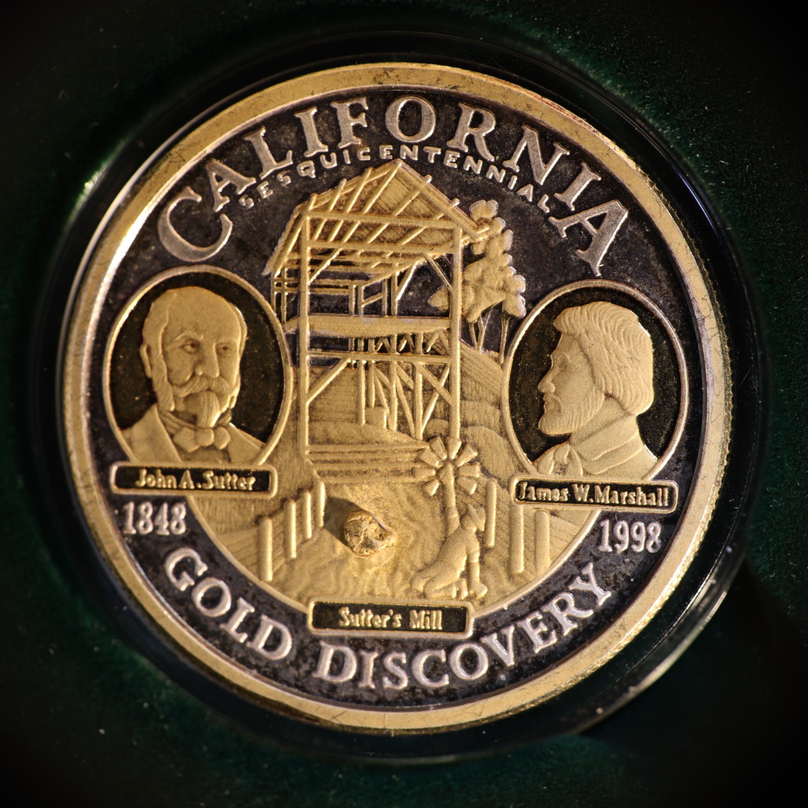 1998 California Sesquicentennial 1 oz .999 Silver Comm, NWTM, Rare Deluxe Issue