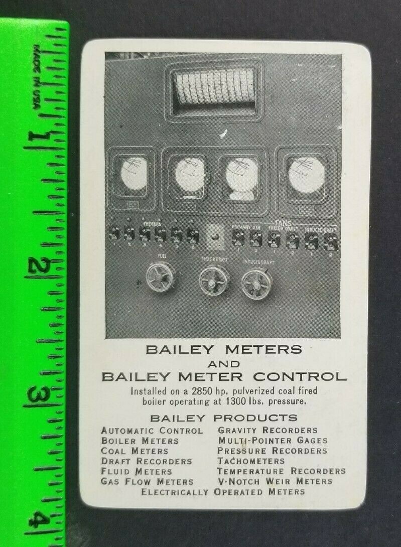 Vintage 1929 Bailey Meter Co. Cleveland Ohio Celluloid Pocket Calendar Vintage 1929 Bailey Meter Co. Cleveland Ohio Celluloid Pocket Calendar