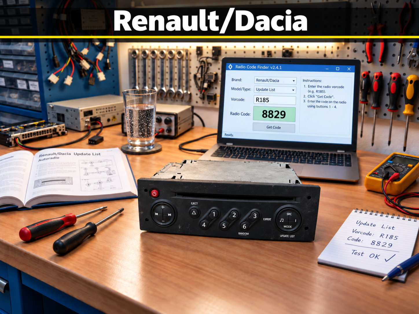 Renault Dacia Radio Code By Pre Code Clio Megane Scenic Kangoo Logan Sandero Code