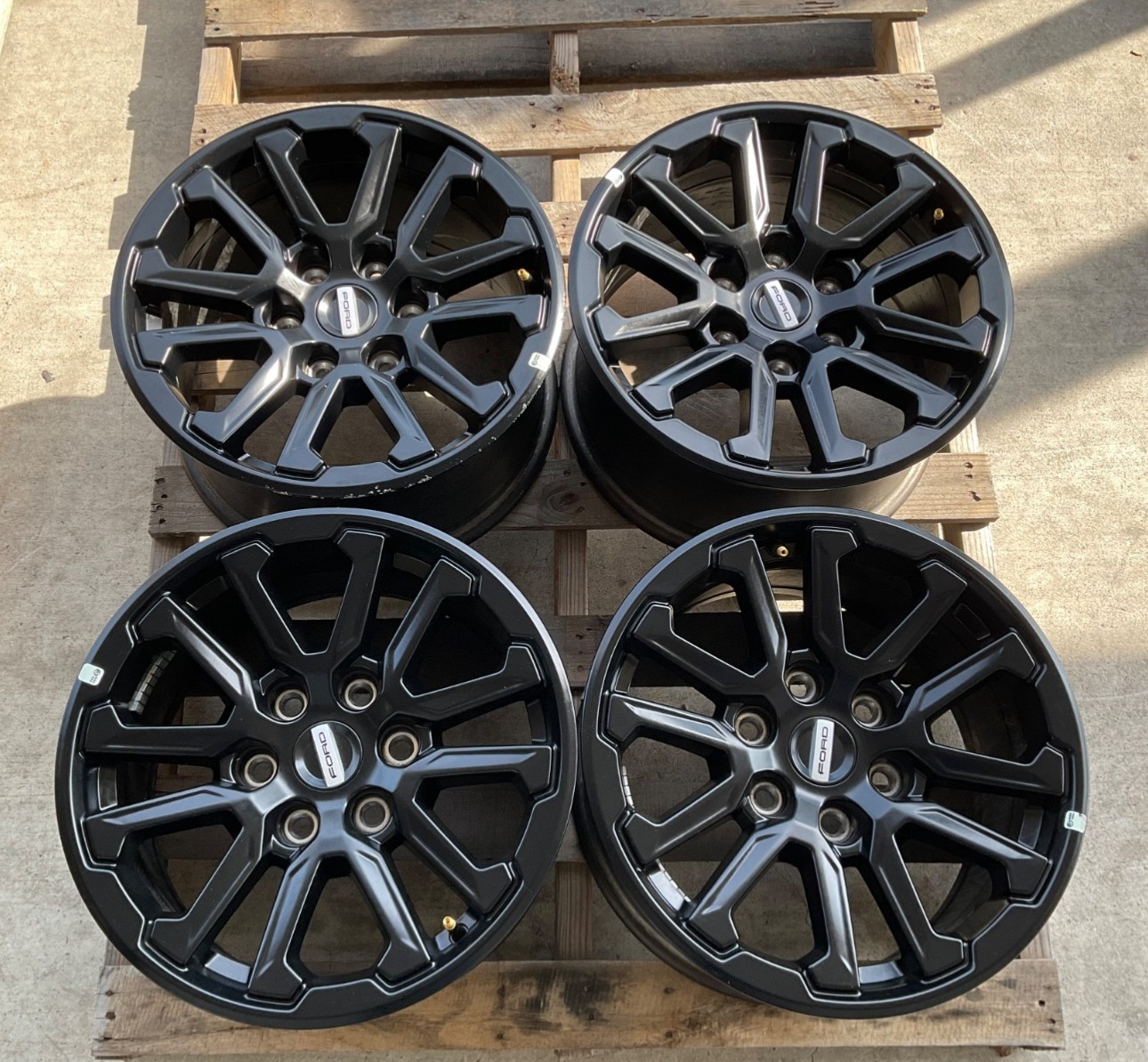 4 Ford Raptor Factory Black 17” Wheels F150 6 on 135mm  OE 6 Lug 924D