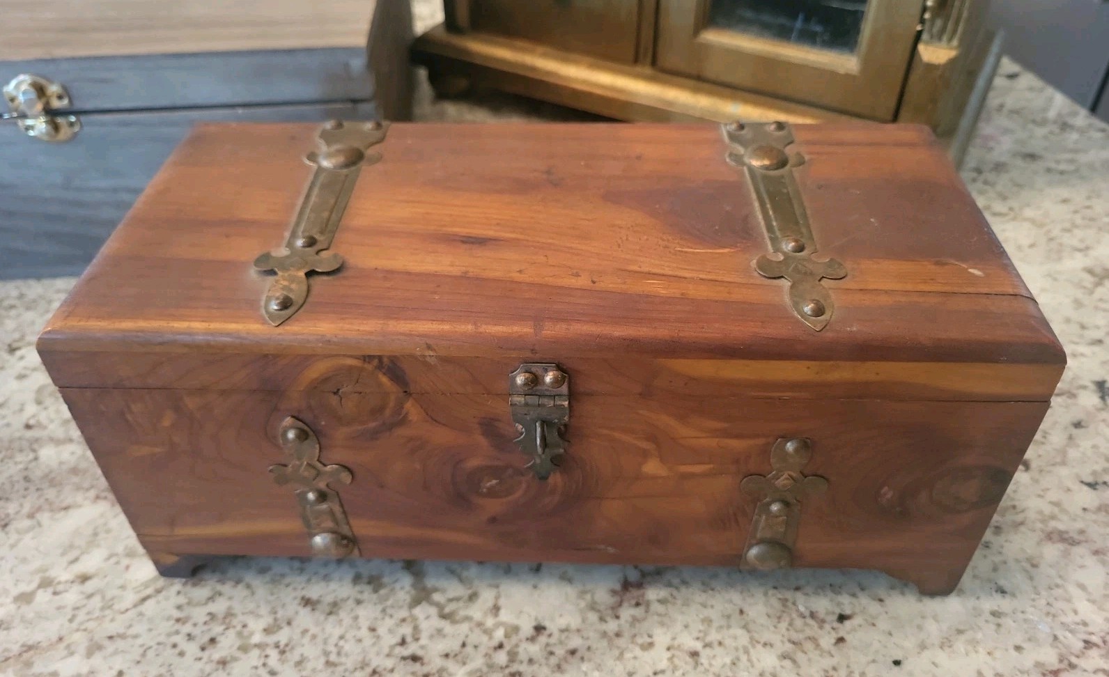 Rare Little Leather Library Complete 30 HOLY BIBLE  Original Cedar Box 