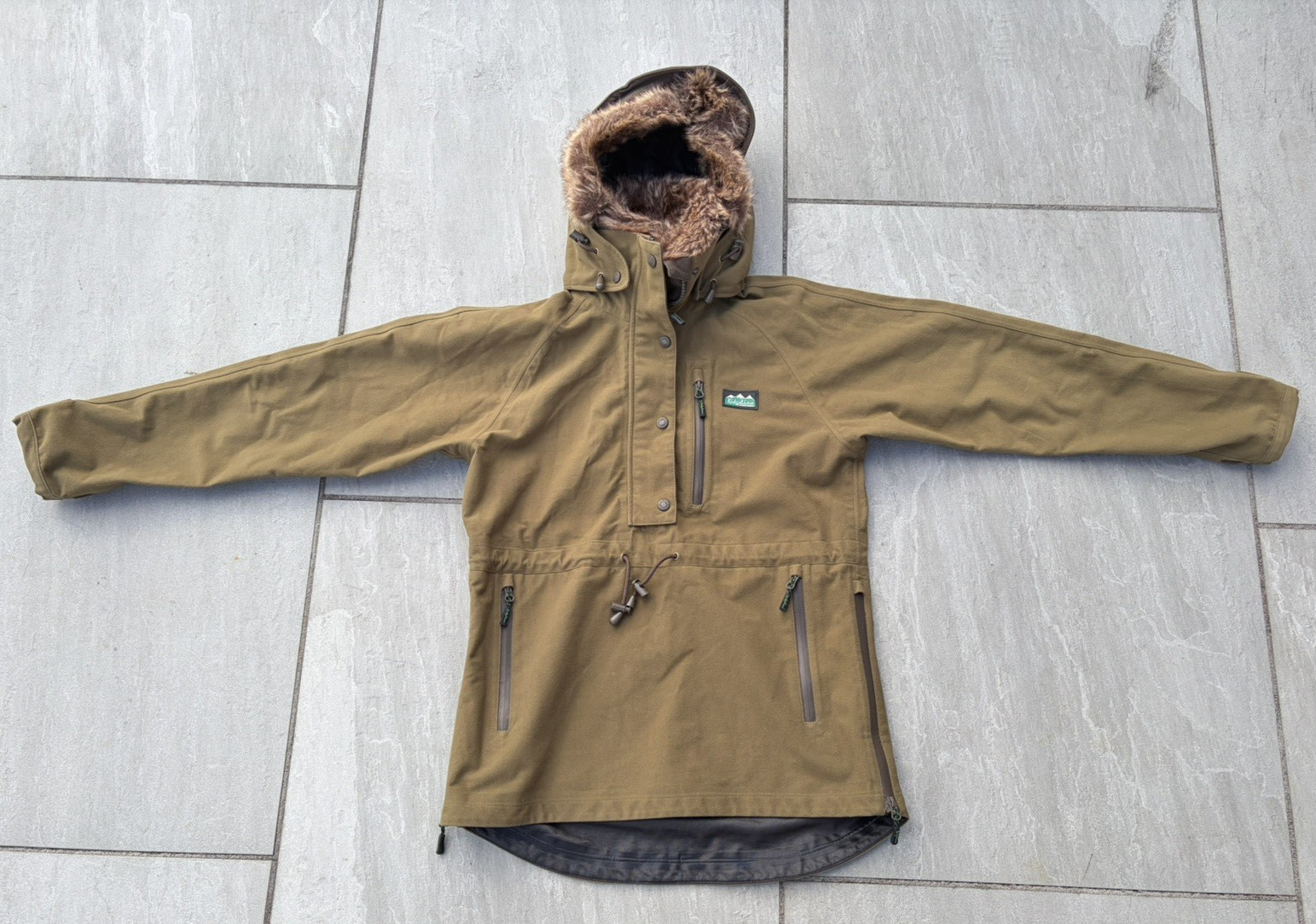 Womens Ridgeline Monsoon II Arctic Smock Jacket Waterproof Teak Fur Hood Medium Womens Ridgeline Monsoon II Arctic Smock Jacket Waterproof Teak Fur Hood Medium