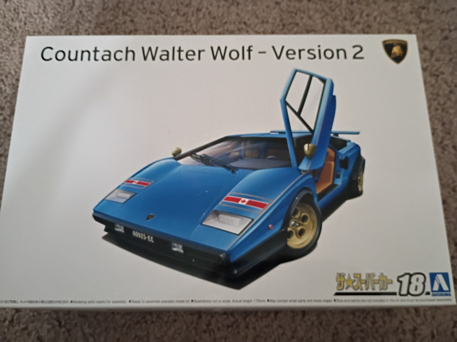 AOSHIMA LAMBORGHINI COUNTACH WLATER WOLF VERSION 2 PLASTIC MODEL KIT AOSHIMA LAMBORGHINI COUNTACH WLATER WOLF VERSION 2 PLASTIC MODEL KIT