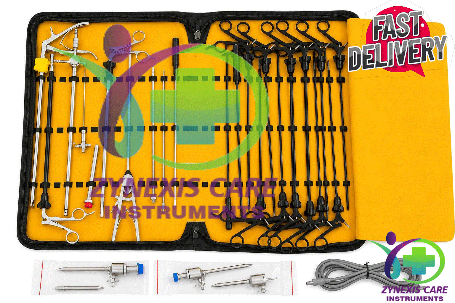 German Grade 28 Pcs Laparoscopic Surgery Set Laparoscopy Endoscopy Instruments