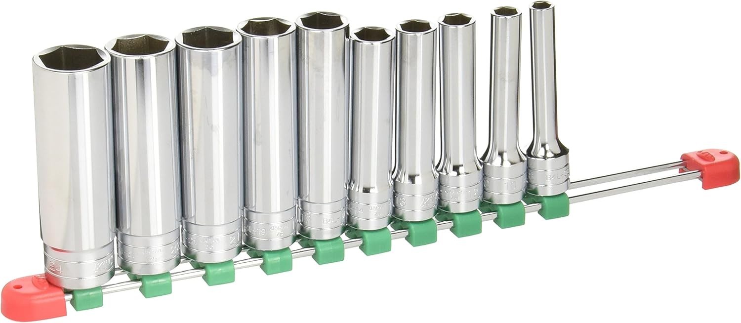 KTC 12.7mm (1/2 inch) Deep Socket Set, 10-Piece Set TB4L10E