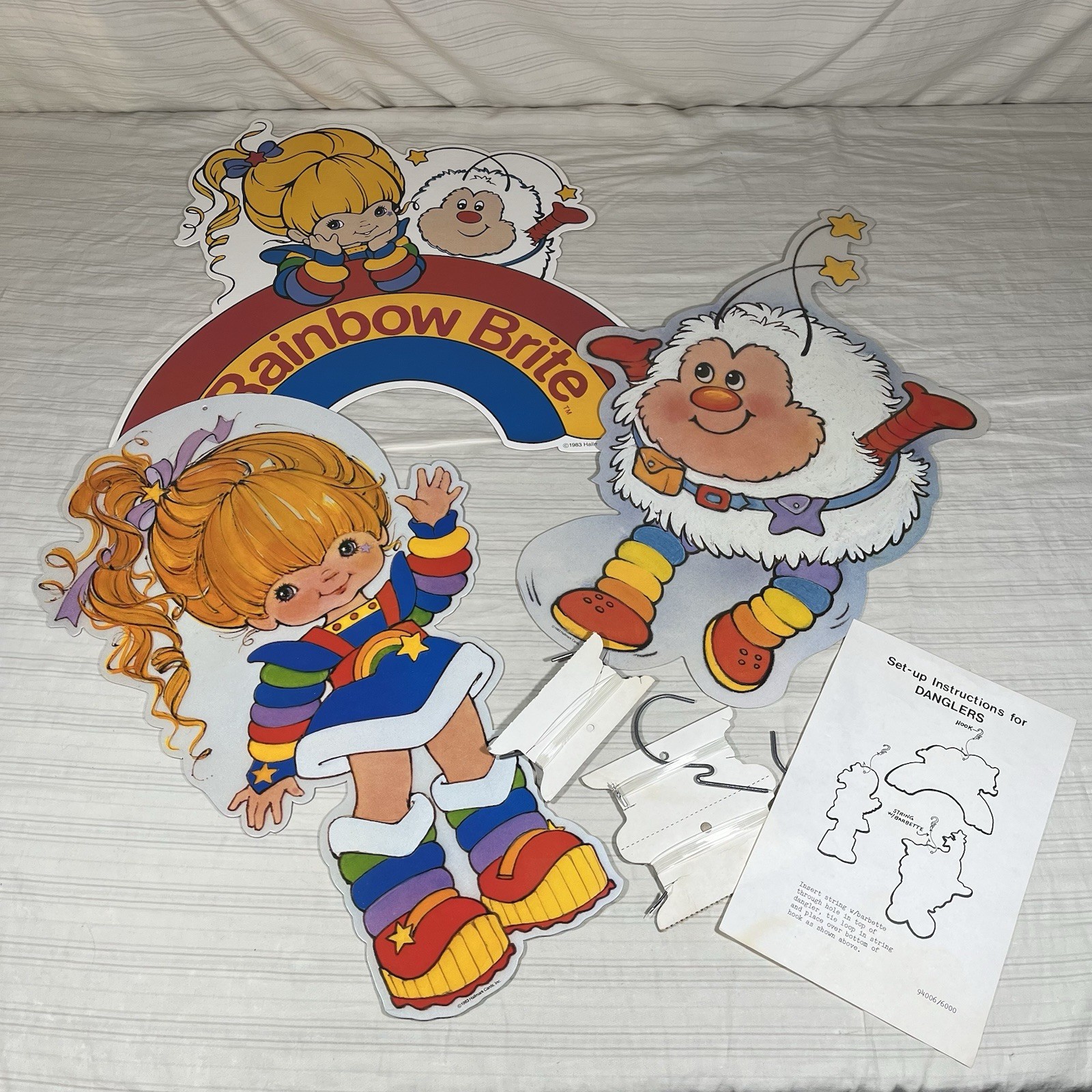 RARE Rainbow Brite 1983 Hallmark Store Display Promo Mobile Danglers Complete RARE Rainbow Brite 1983 Hallmark Store Display Promo Mobile Danglers Complete