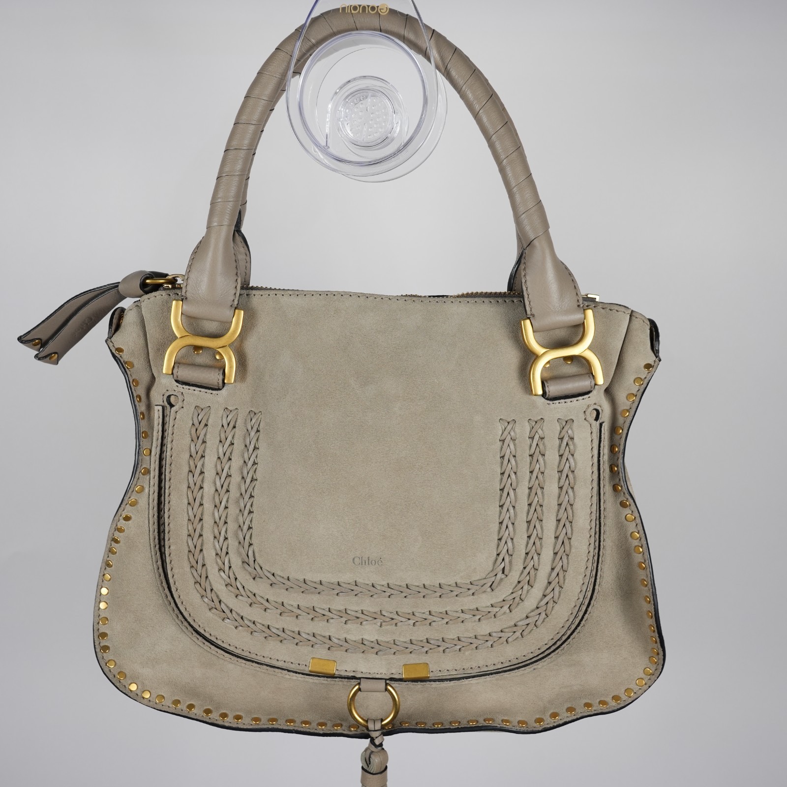 * Chloe Suede Marcie Medium Beige Shoulder Bag * Chloe Suede Marcie Medium Beige Shoulder Bag