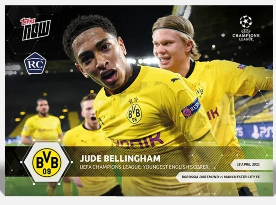 2020-21 Topps Now UEFA Champions League - Erling Haaland, Jude Bellingham ROOKIE 2020-21 Topps Now UEFA Champions League - Erling Haaland, Jude Bellingham ROOKIE