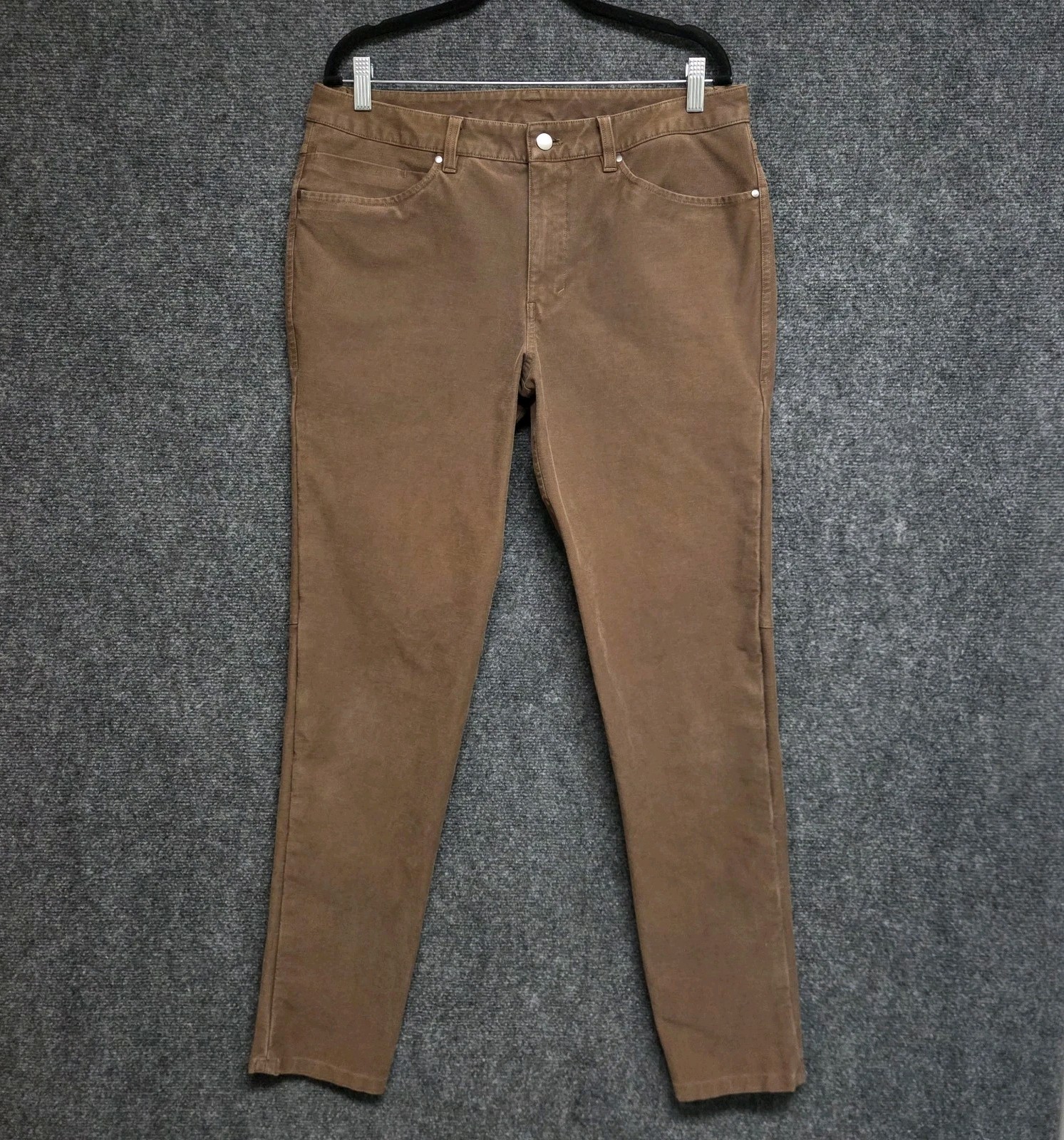 Lululemon Pants Mens 34x33 Brown ABC Slim Fit Utilitech 5 Pocket Chinos FLAW