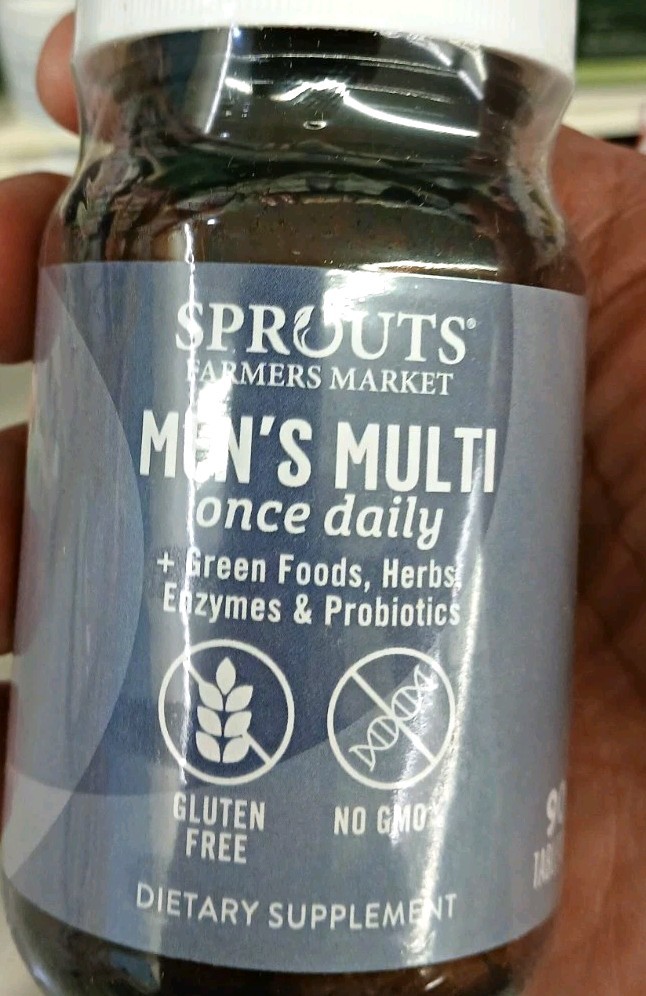 Sprouts Farmers Market Men's Multi Daily Multivitamin 90 Tablets Gluten-Free