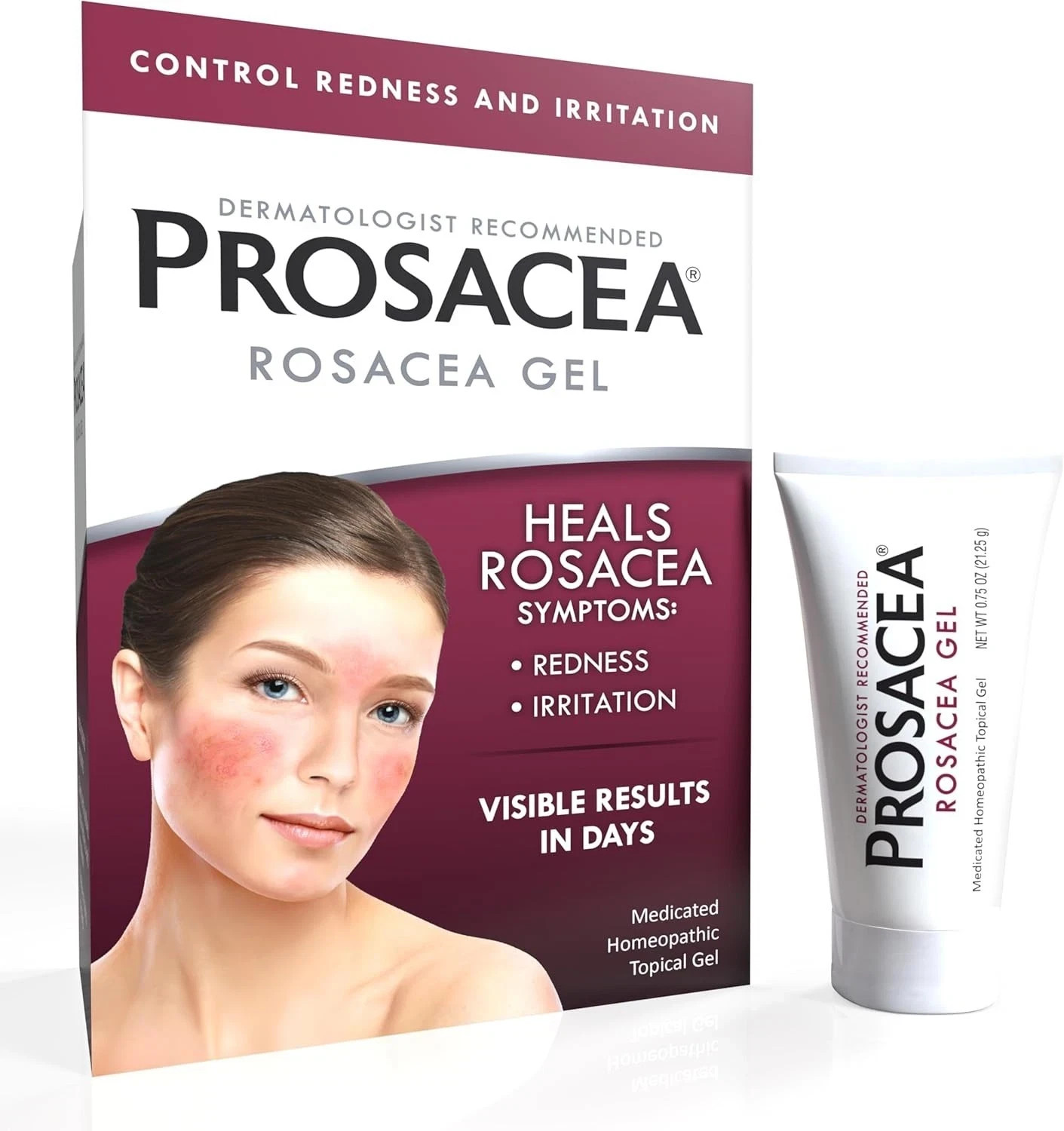 Prosacea - Heals Rosacea Symptoms of Redness Pimples and Irritation - 0.75 oz Prosacea - Heals Rosacea Symptoms of Redness Pimples and Irritation - 0.75 oz