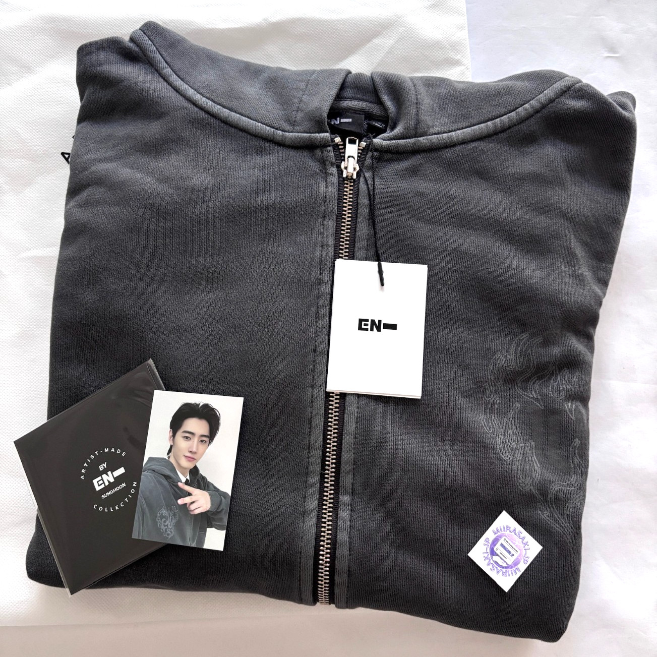 Artist-Made Collection ENHYPEN SUNGHOON 109 ZIP-UP HOODIE CHARCOAL M Full Set