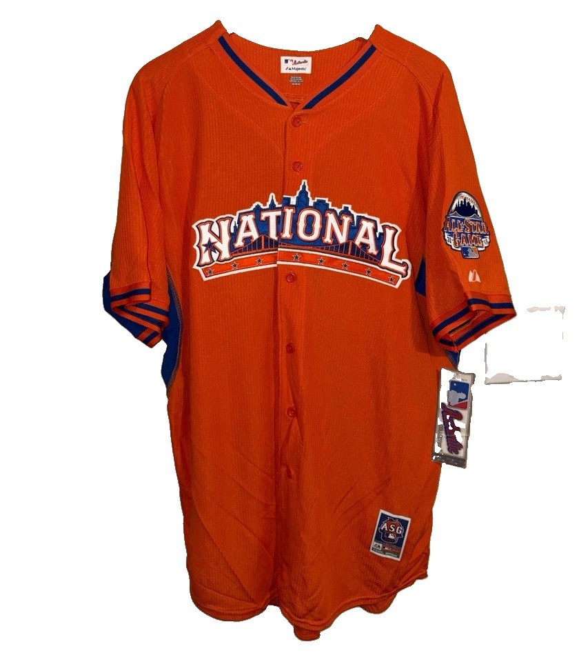 Vintage Majestic MLB All Star Game National Men XL 2013 Baseball Jersey Orange Vintage Majestic MLB All Star Game National Men XL 2013 Baseball Jersey Orange