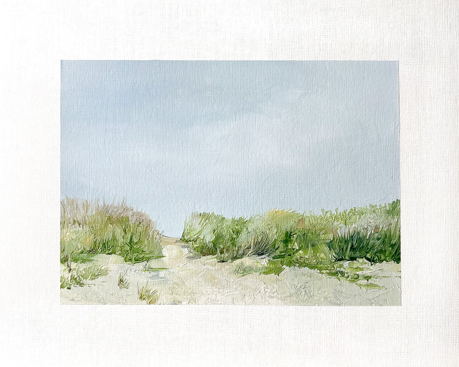 8x10 Original Oil Landscape Painting Seascape Impressionist Beach Dunes Signed 8x10 Original Oil Landscape Painting Seascape Impressionist Beach Dunes Signed