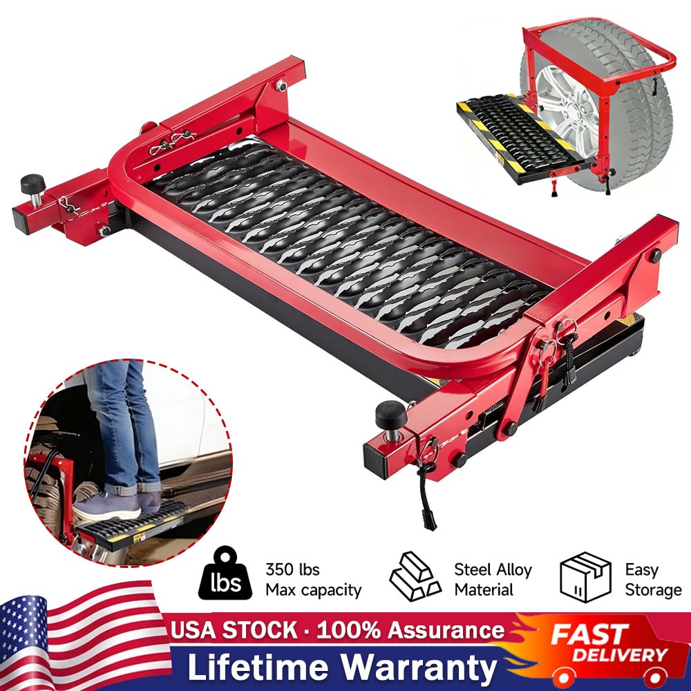 Heavy Duty Folding Tire Step Wheel Platform Adjustable For Truck SUV 350 lbs New Heavy Duty Folding Tire Step Wheel Platform Adjustable For Truck SUV 350 lbs New