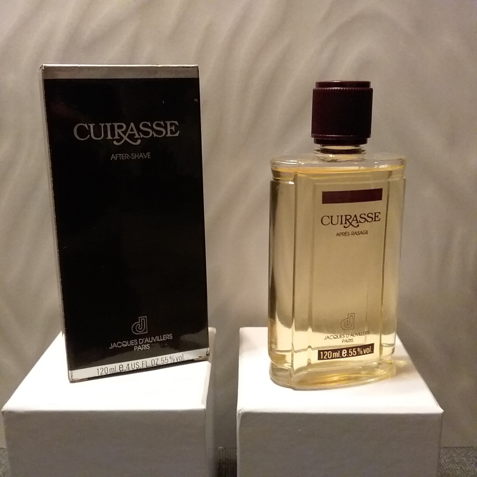  RARE Vtg 1979 CUIRASSE JACQUES D\'AUVILLERS Mens Cologne After Shave PARIS NOS