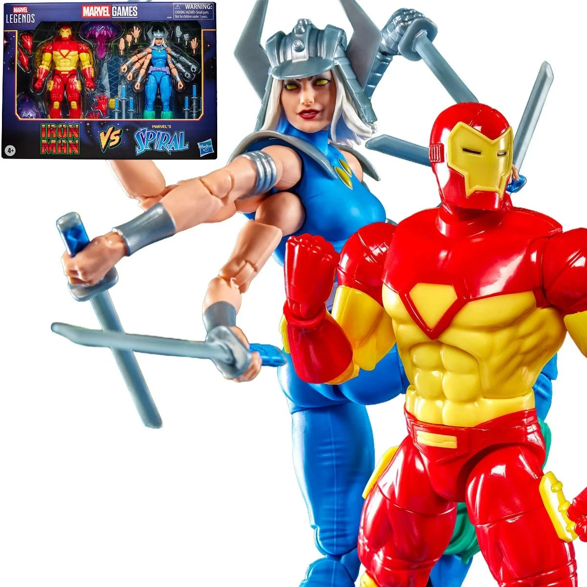 Marvel Legends Series Iron Man vs Spiral 6-Inch Action Figures Marvel Legends Series Iron Man vs Spiral 6-Inch Action Figures