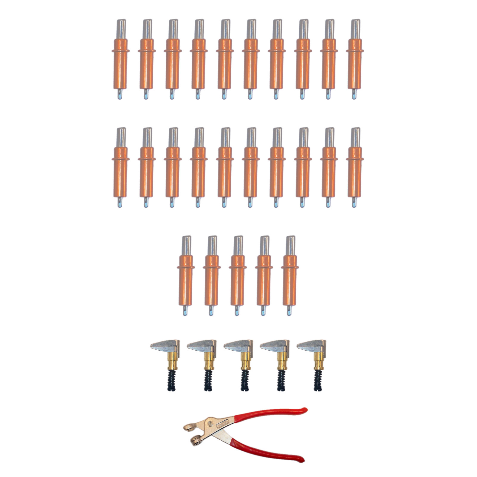 31-Pc Cleco Kit 25 x 1/8 Fasteners 5 Side Clamps + Pliers 31-Pc Cleco Kit 25 x 1/8 Fasteners 5 Side Clamps + Pliers
