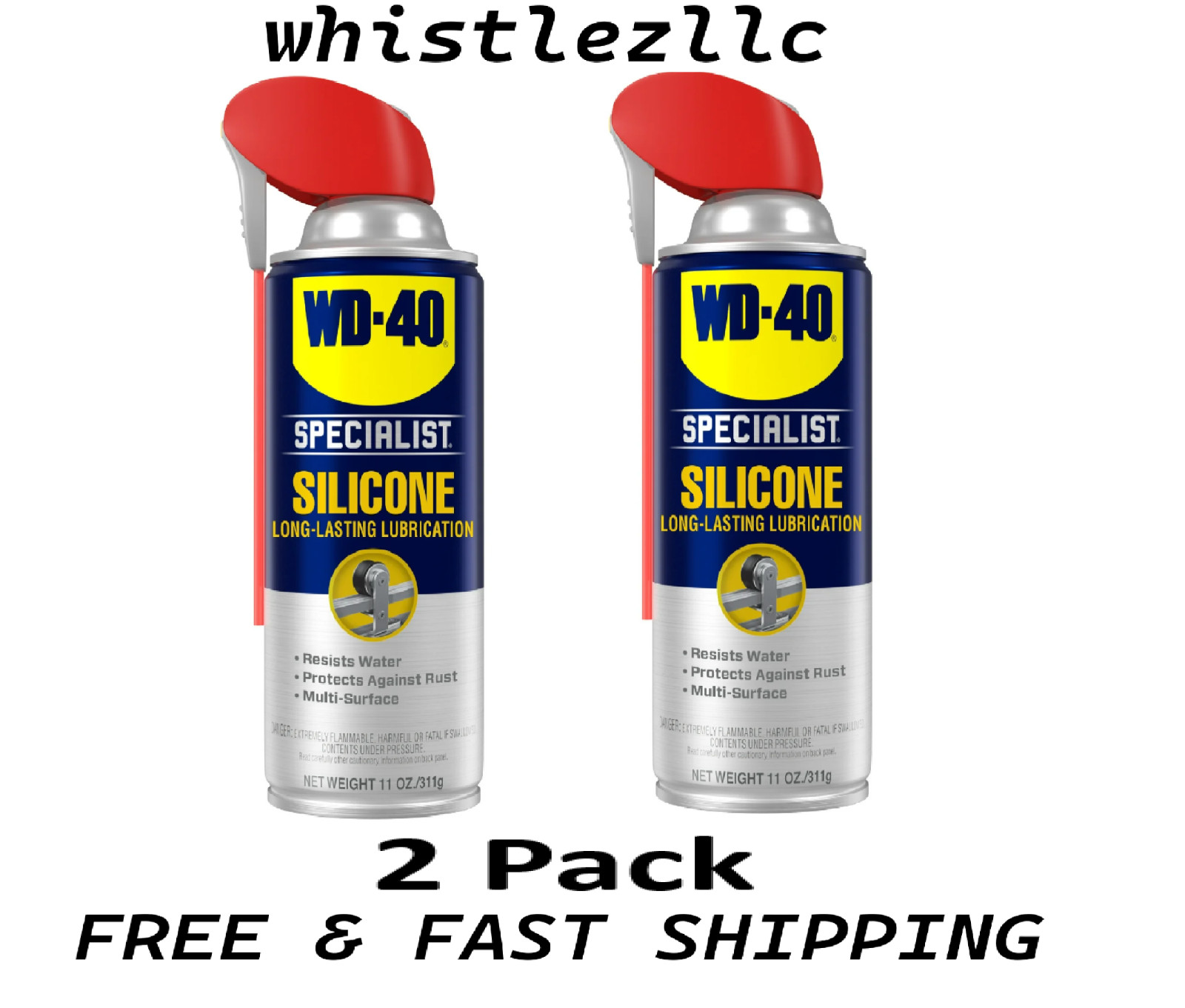 WD-40 Specialist Water Resistant Silicone Lubricant, 11 oz each- 2 Pack