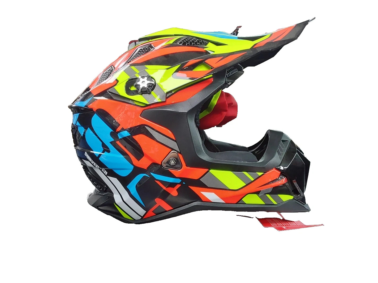 LS2 Adult\'s Subverter Evo Rascal Dirt Bike Helmet Gloss Black Fluo Orange -Small