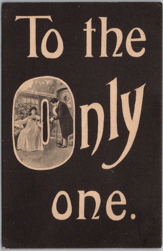 Vintage 1909 Romance Greetings Postcard 