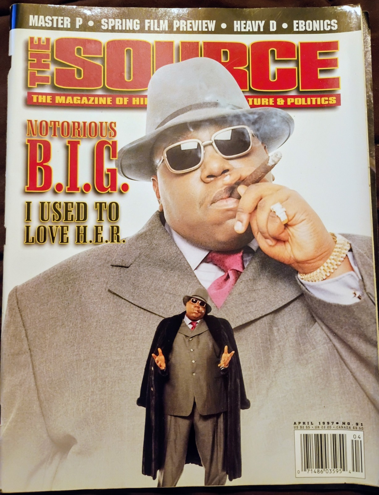 The Source Magazine Biggie Notorious B.I.G. Vintage Rare April 1997, RAP XXL