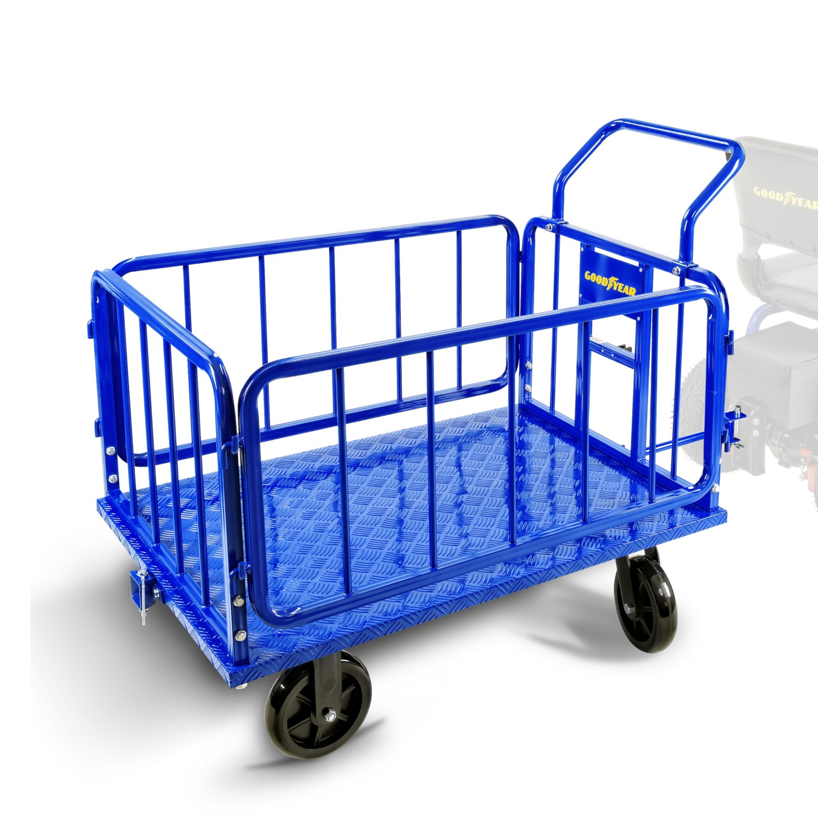 Goodyear Cargo Trailer Heavy-Duty Utility Cart 1200 lbs Capacity GUO105 - Black
