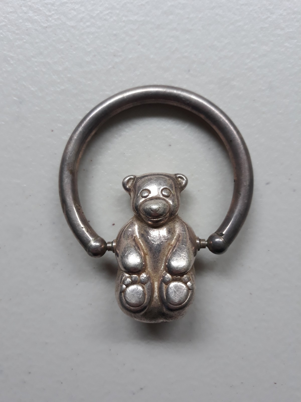Vintage Tiffany & Co Sterling Baby Rattle .925 Bear Vintage Tiffany & Co Sterling Baby Rattle .925 Bear