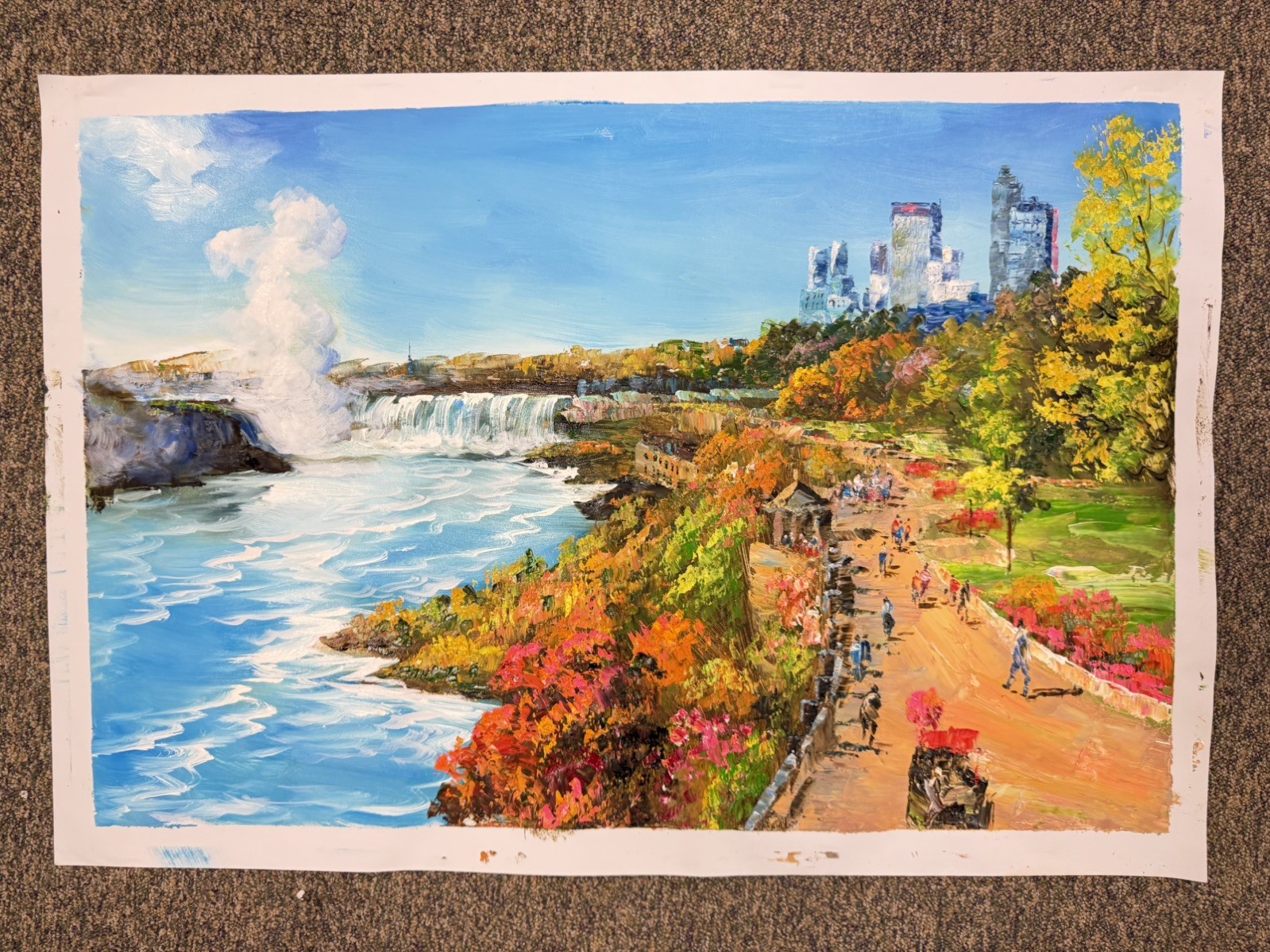 Hand Painted Oil Painting On Canvas- Niagara Falls Canada 