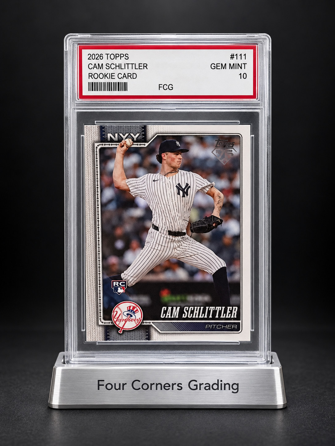 2026 Topps Series 1 Cam Schlittler RC #111 Gem Mint 10 Yankees Rookie