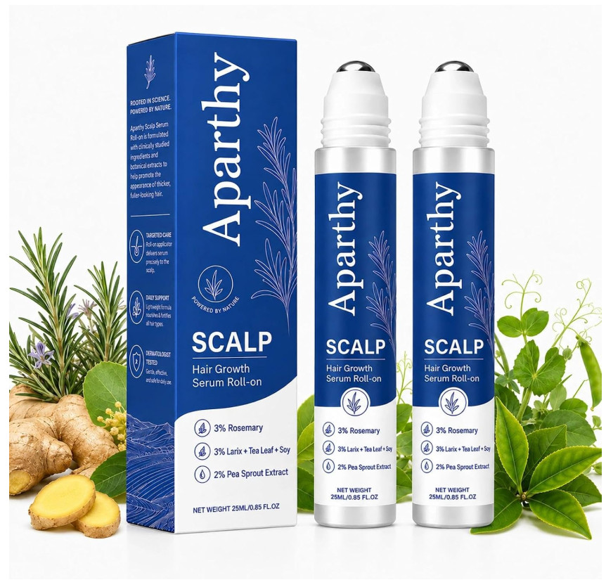 Aparthy Hair Growth serum Roll On, Advanced 0.85 Fl Oz , 2PCS