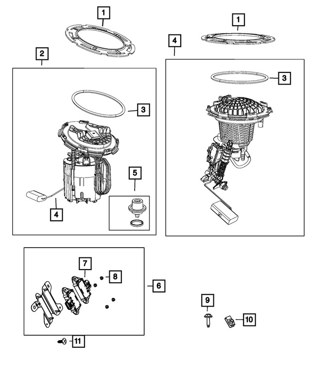 Genuine Mopar Fuel Pump/Level Unit Module Kit 68586130AC
