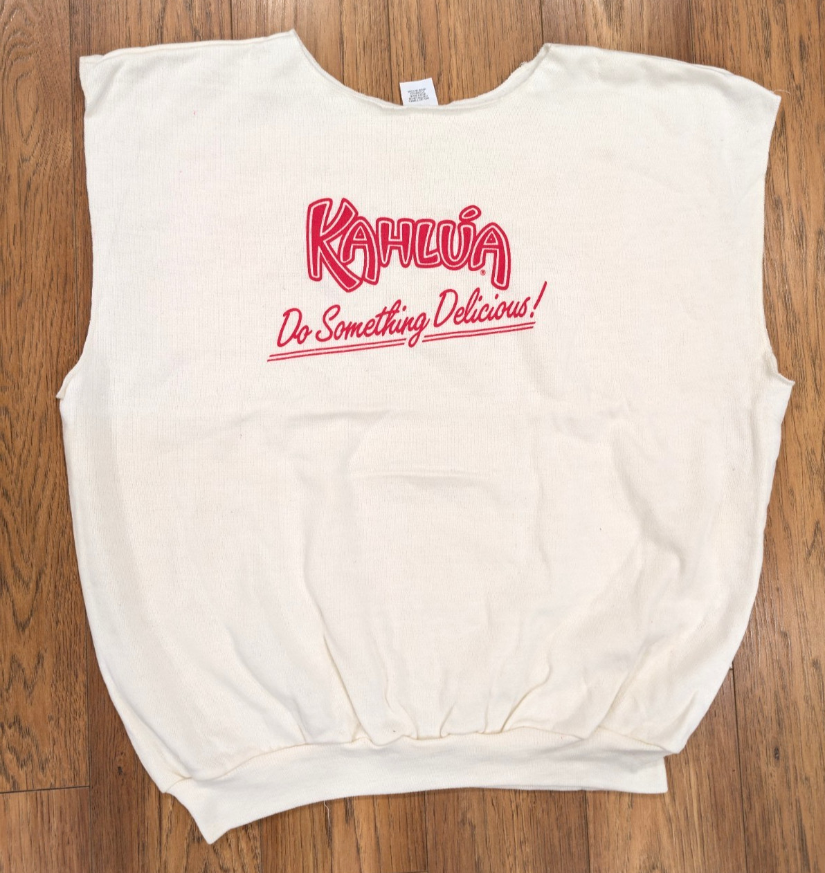 Vintage Kahlua Sweatshirt Vest XL Deadstock USA Made Sleeveless Pullover