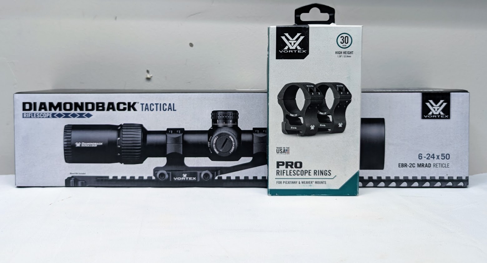 Vortex Optics Diamondback 6-24x50 EBR-2C MRAD w/ Vortex PRO RINGS NEW 