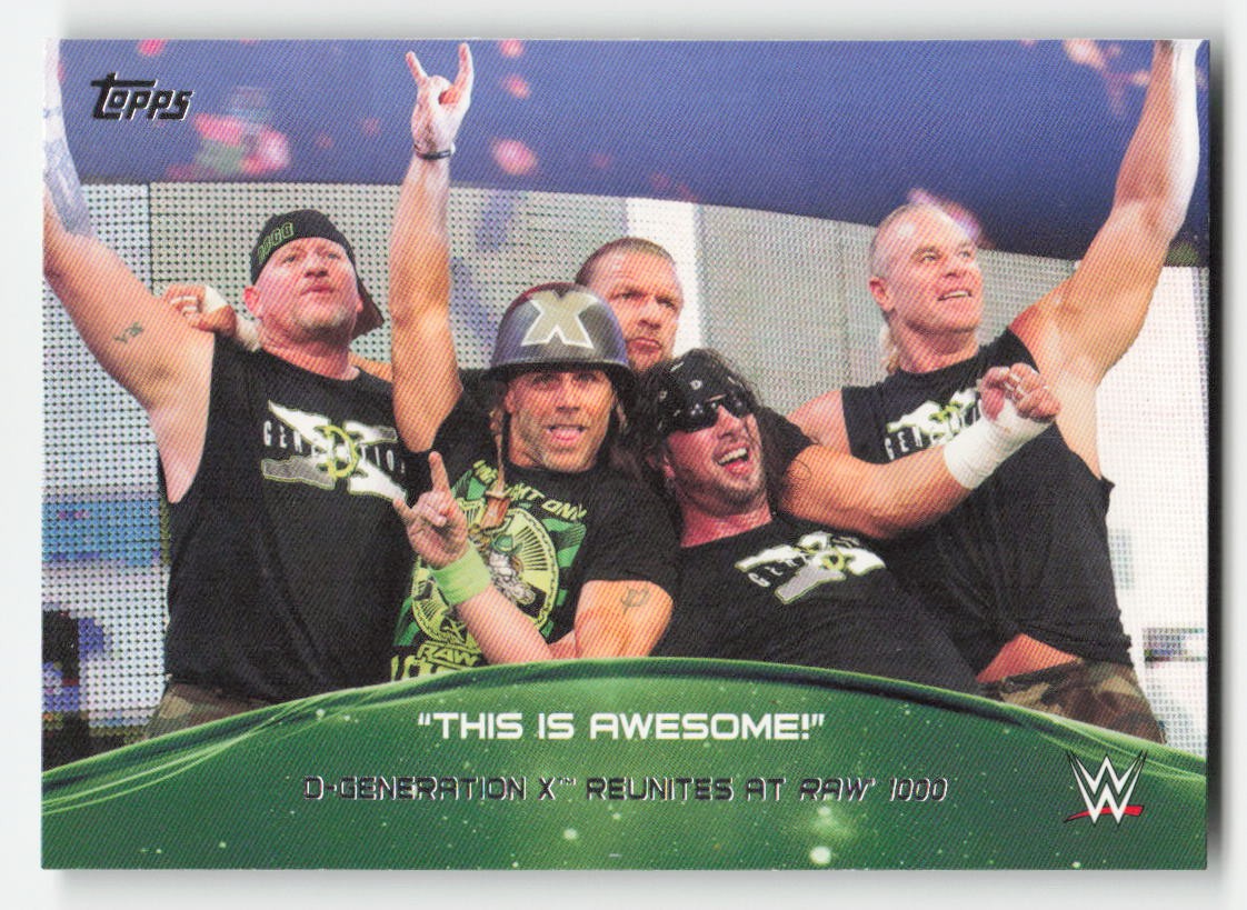 2015 Topps WWE Crowd Chants This Is Awesome D-Generation X Reunites #2