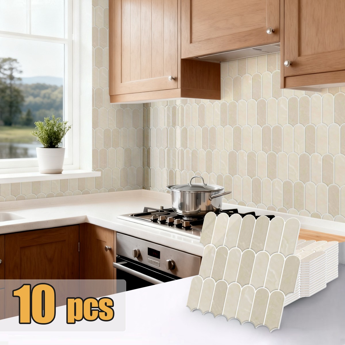10/20/30PCS 3D Peel and Stick Backsplash,Beige White Marble Wall Tile Sticker 10/20/30PCS 3D Peel and Stick Backsplash,Beige White Marble Wall Tile Sticker