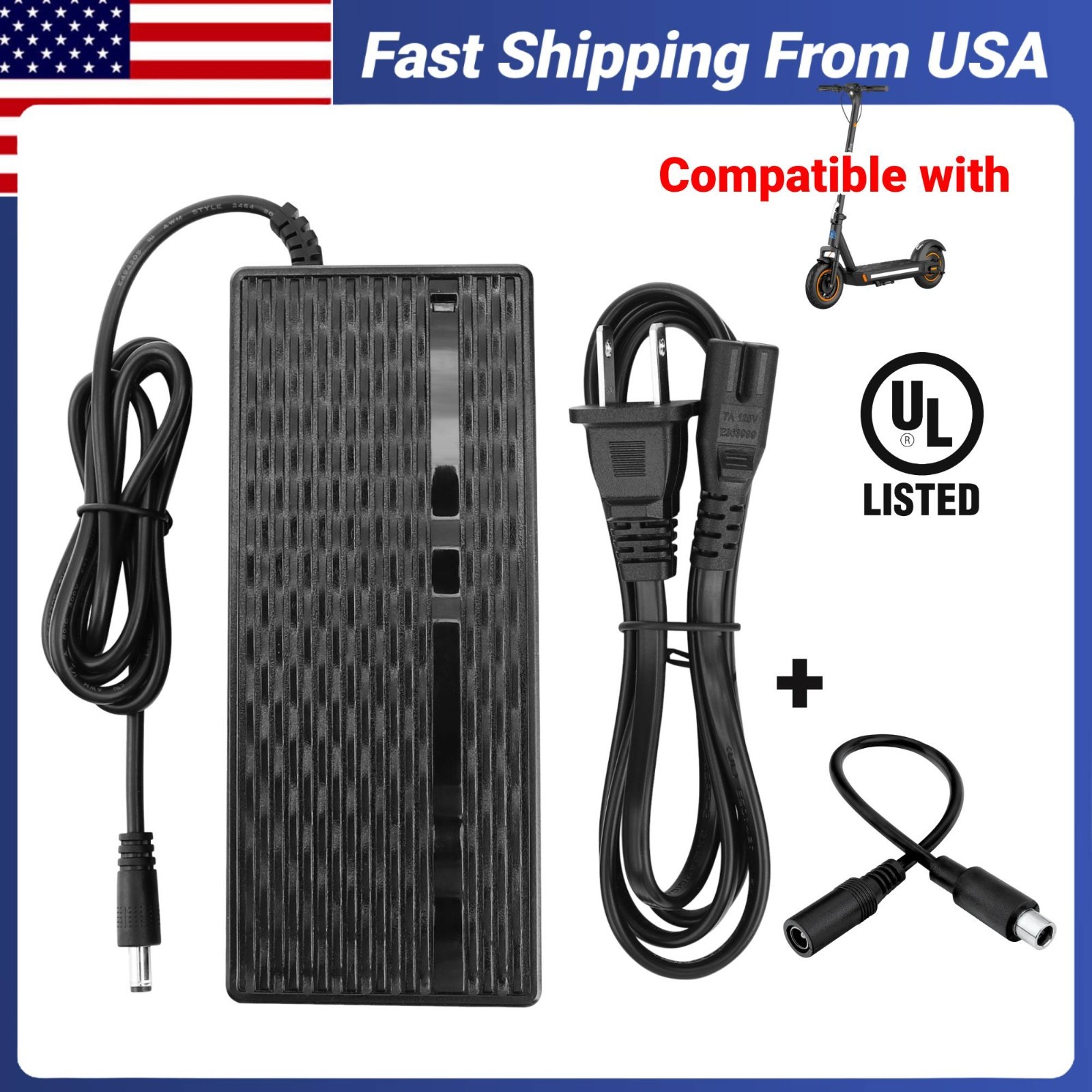 54.6V 2A Replacment Charger for Hiboy MAX Pro for 48V Lithium Battery