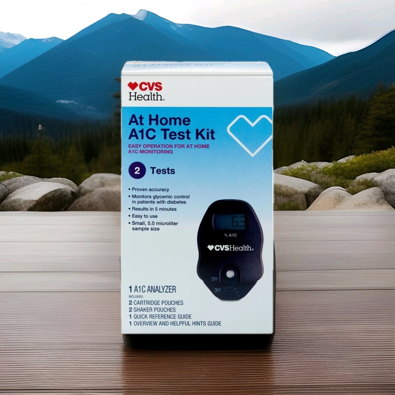 CVS A1C Home Test Kit for Glycemic Control 2 Tests and cvs a1c best for diabetic