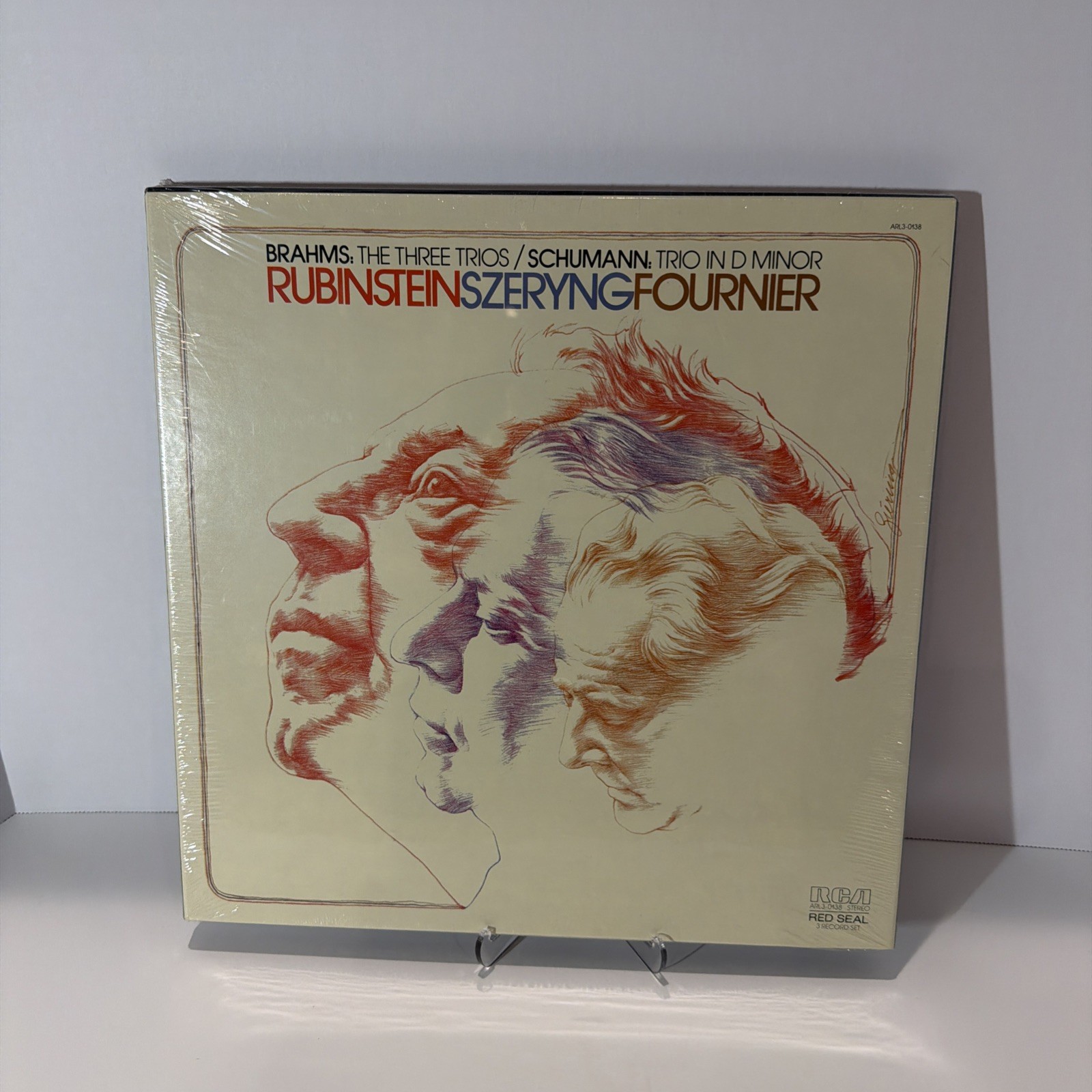 Brahms The Three Trios/Schumann Trio in D Minor Rubinstein Szeryng Fournier LP Brahms The Three Trios/Schumann Trio in D Minor Rubinstein Szeryng Fournier LP