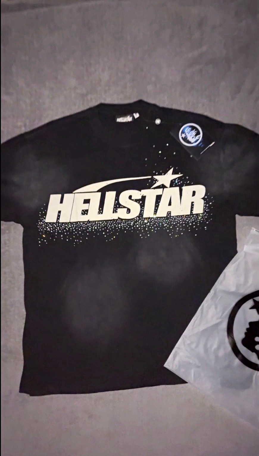 HELLSTAR Men\'s Black Graphic Logo Print T-Shirt, Size XL Regular