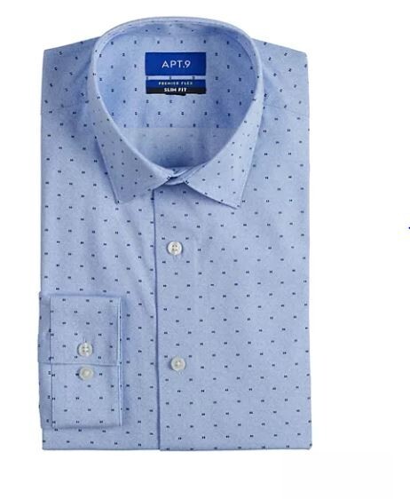 New APT.9 Premier Flex Men Shirt Stretch Wrinkle Res Slim Fit XL 17-17 1/2 36/37 New APT.9 Premier Flex Men Shirt Stretch Wrinkle Res Slim Fit XL 17-17 1/2 36/37