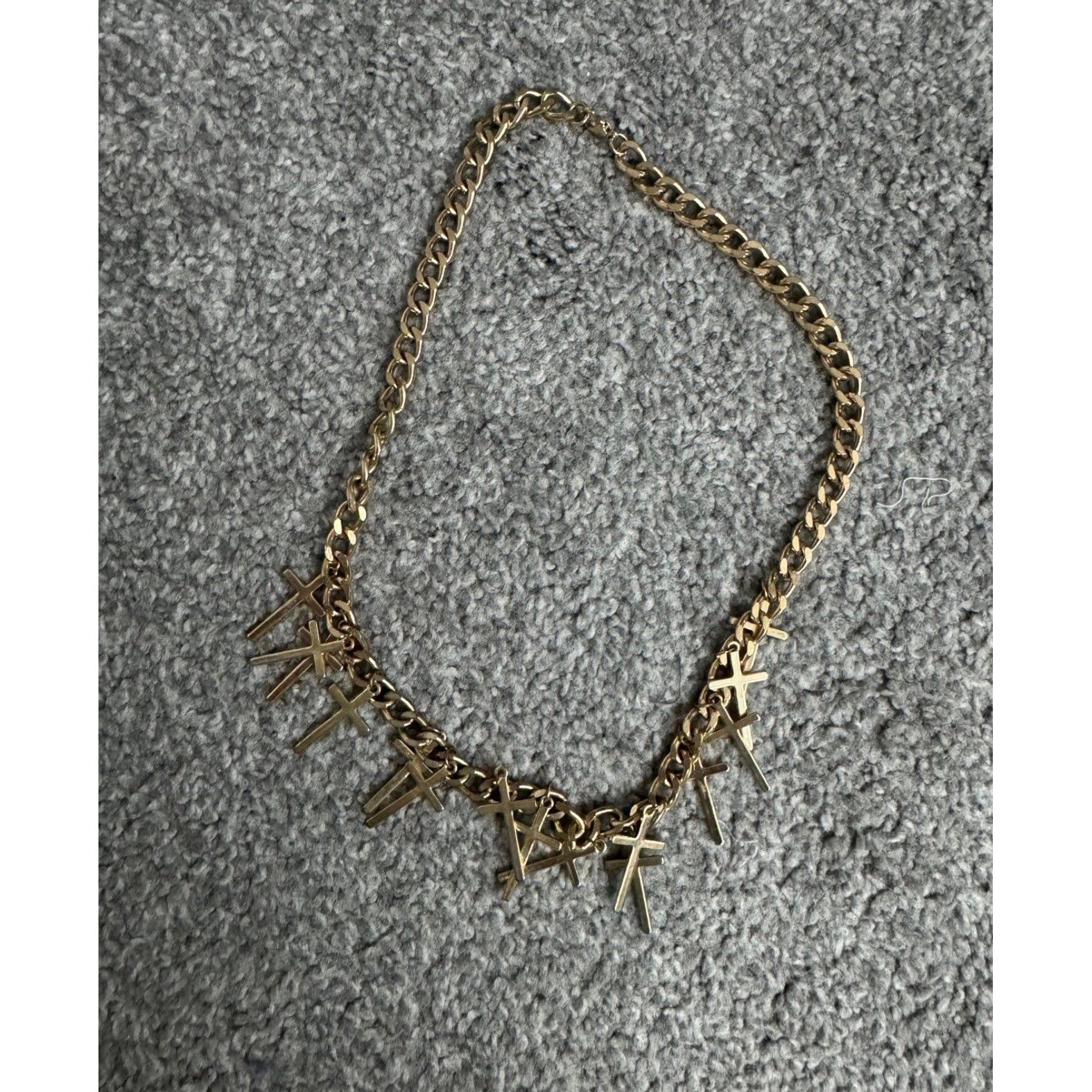 Gold Plated Cross Cuban Link Adjustable Necklace Women Jewelry Gold Plated Cross Cuban Link Adjustable Necklace Women Jewelry