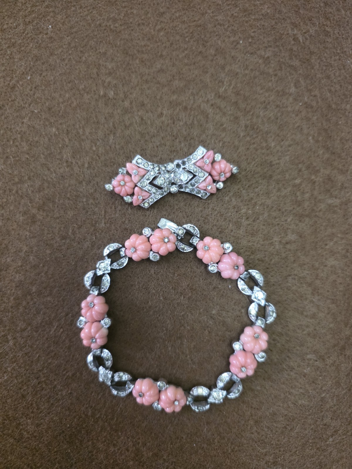 Rare Vintage KTF Trifari Alfred Phillipe Fruit Salad Bracelet & Dress Clip Pin Rare Vintage KTF Trifari Alfred Phillipe Fruit Salad Bracelet & Dress Clip Pin