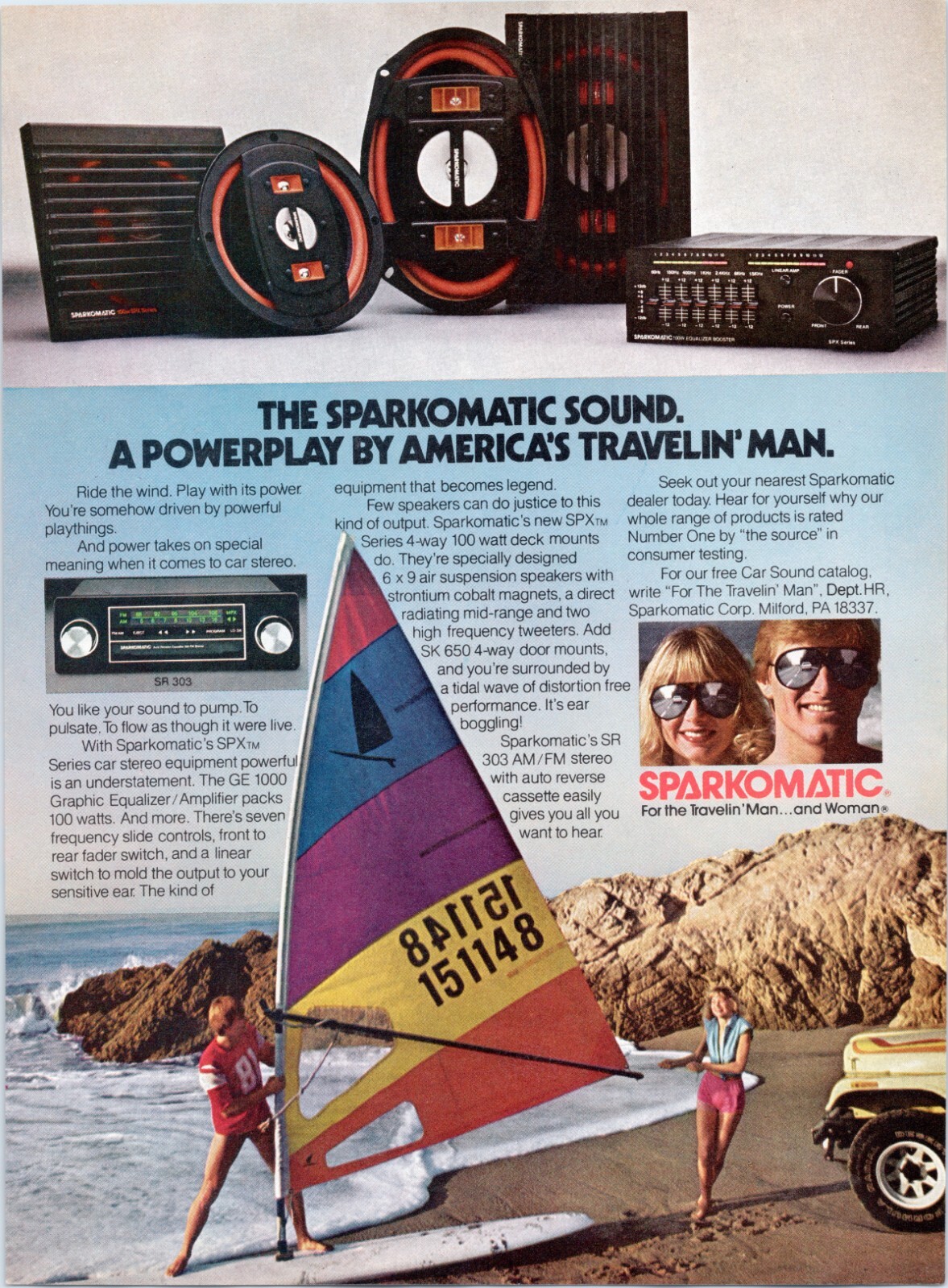 SPARKOMATIC Radio Stereo Speaker Equipment  ~ 1981 Magazine Advertising Print