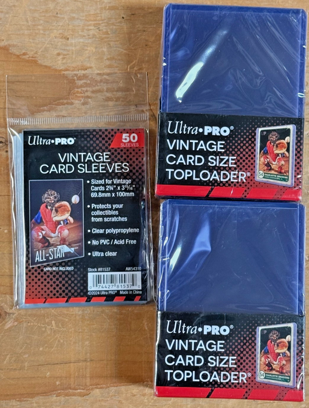 (50)Ultra Pro Vintage TOPLOADERS & (50) Vintage SOFT SLEEVES Clear Vintage Cards (50)Ultra Pro Vintage TOPLOADERS & (50) Vintage SOFT SLEEVES Clear Vintage Cards