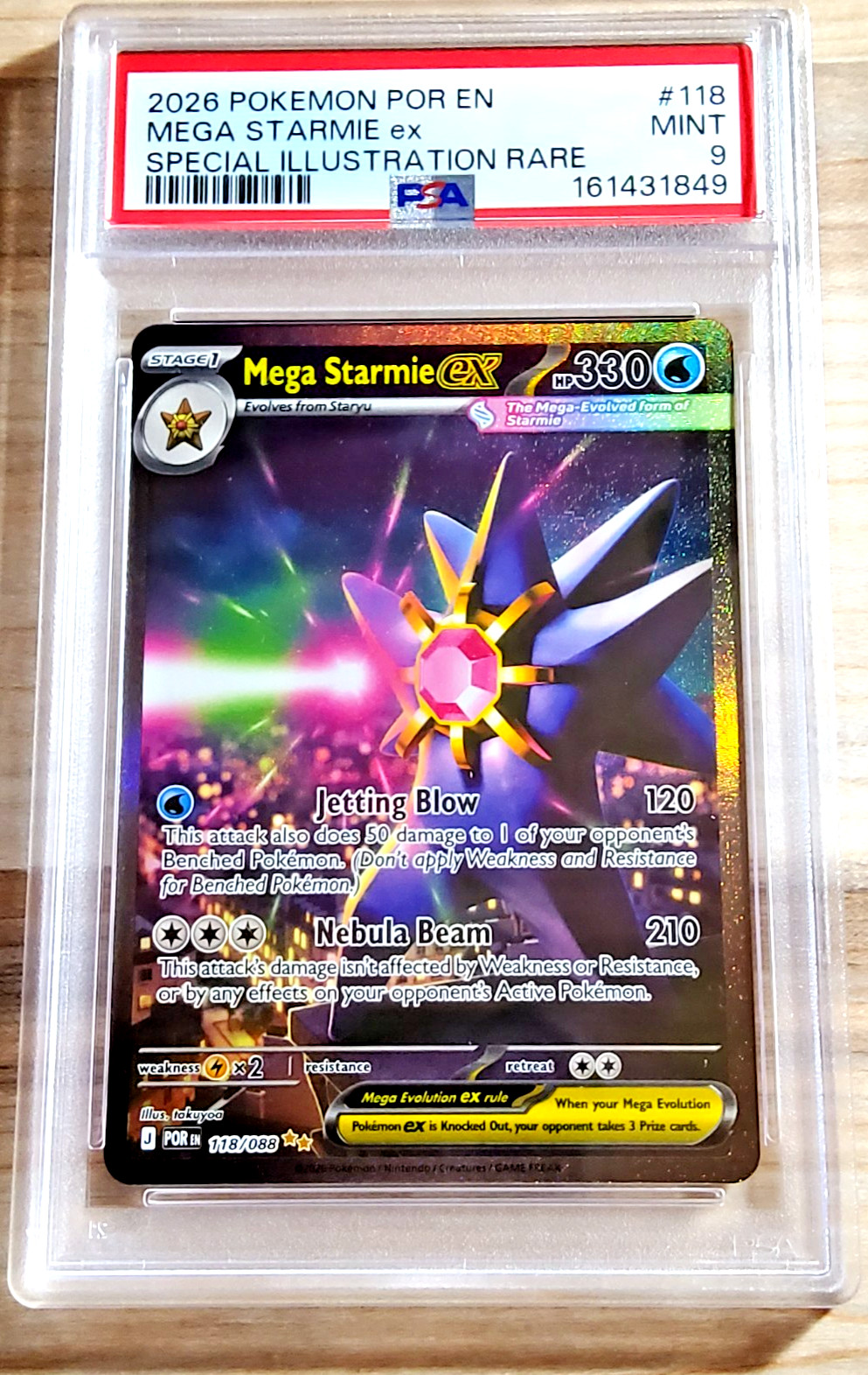 2026 POKEMON Perfect Order MEGA STARMIE EX #118 Special Illustration Rare PSA 9 2026 POKEMON Perfect Order MEGA STARMIE EX #118 Special Illustration Rare PSA 9