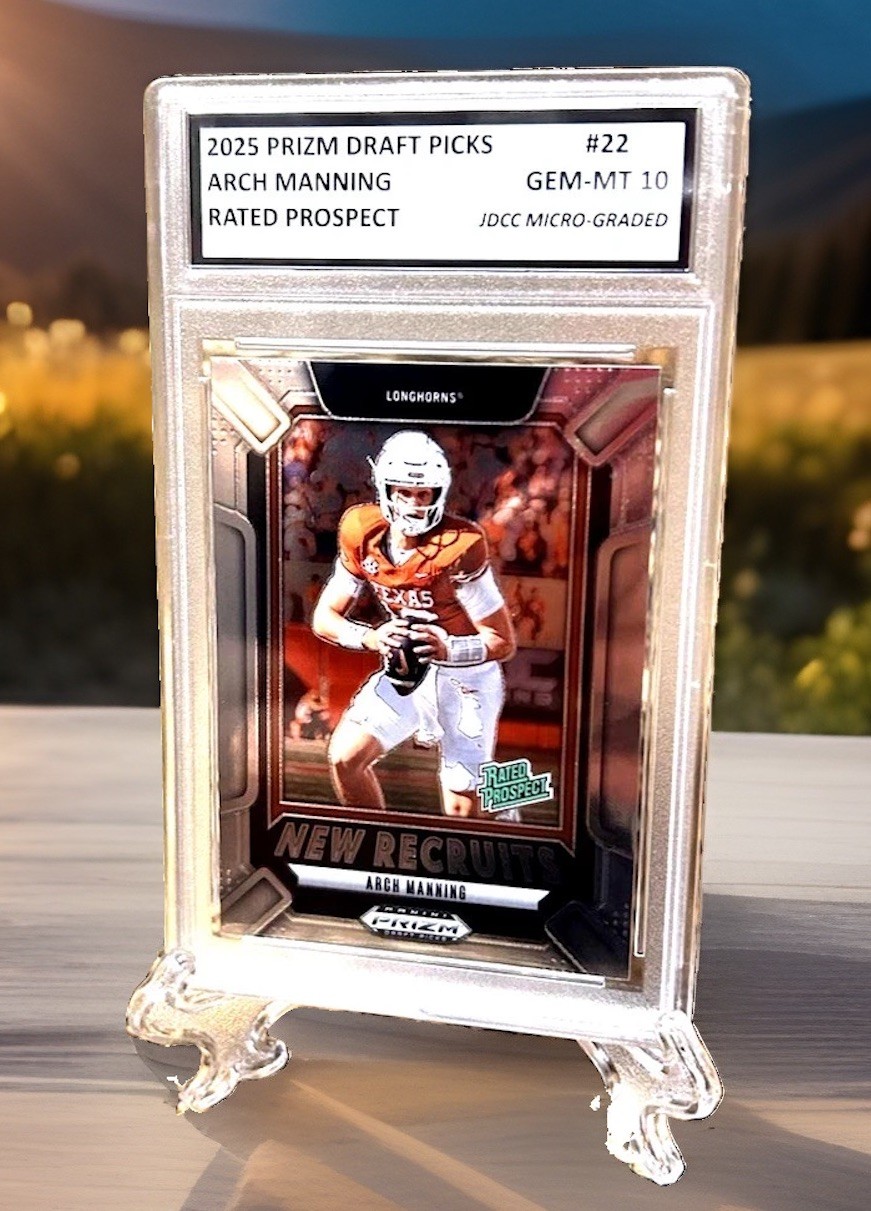 ARCH MANNING RC 2025 Panini Prizm Rated Prospect Graded Gem-Mt 10 ROOKIE #22