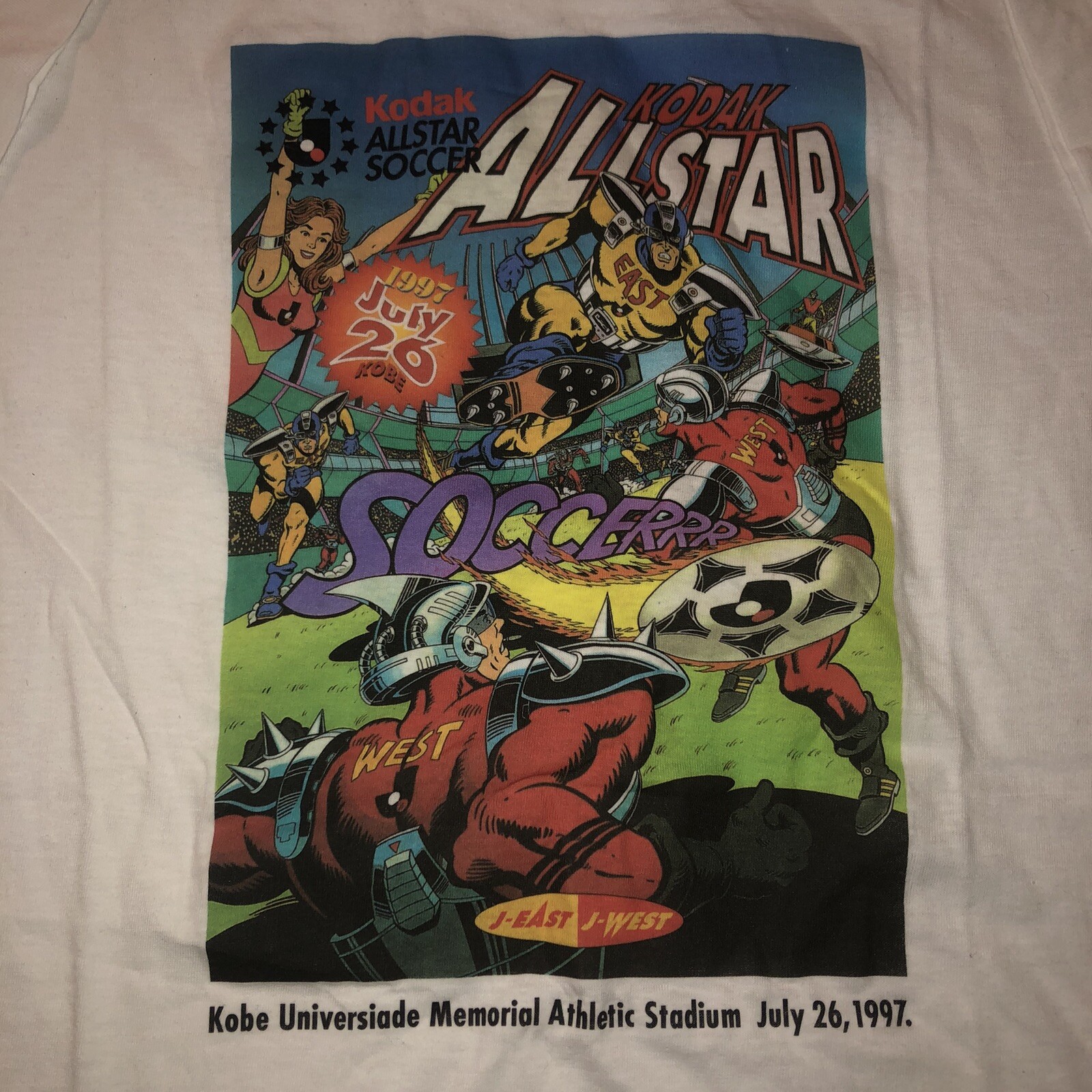Vintage 1997 Kodak Jomo Tarami All Star Soccer Game Shirt Japan Soccer League Vintage 1997 Kodak Jomo Tarami All Star Soccer Game Shirt Japan Soccer League