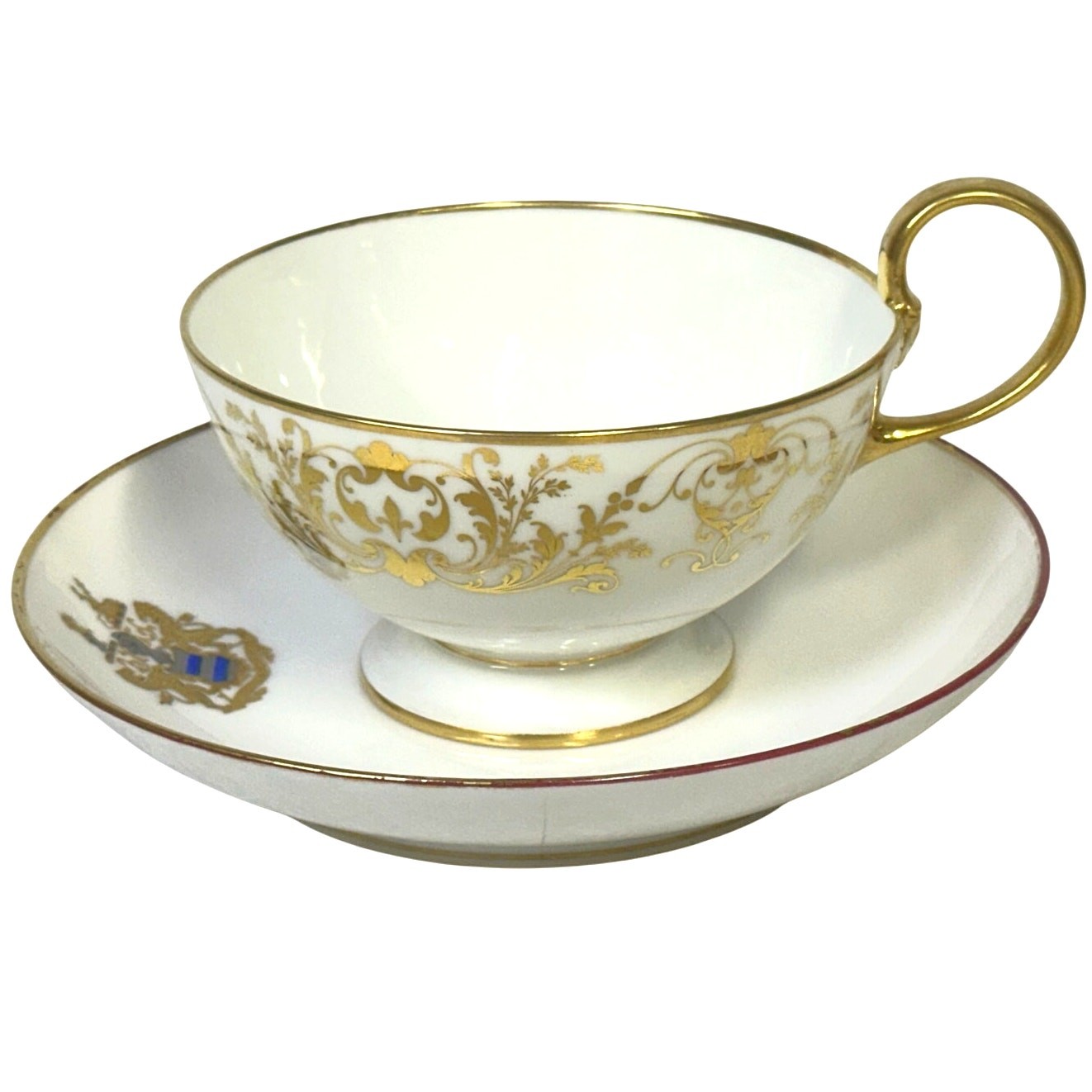 Antique Sevres Château des Tuileries 1876 Large Teacup & 1883 Saucer-Elegant 